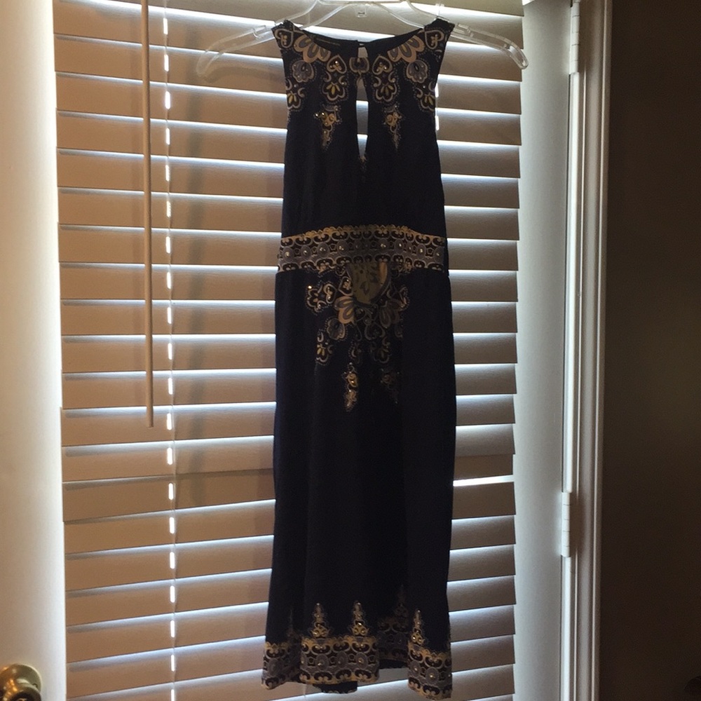 INC. Sleeveless Dress ss xs Blue with sparkle